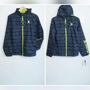 Hurley Water-Resistant Jacket Hoodie Windbreaker Jacket NEW Size XL 13-15 Years